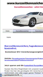 Mobile Screenshot of kurzzeitkennzeichen-kfz.de