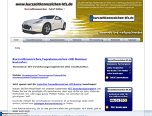 Tablet Screenshot of kurzzeitkennzeichen-kfz.de